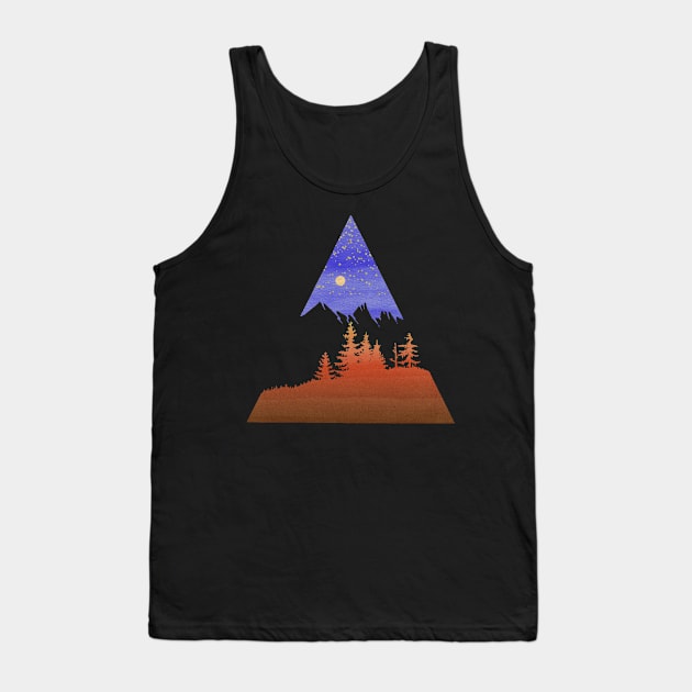 Dramatic mountain and forest scene - Starry Sky Tank Top by AtlasMirabilis